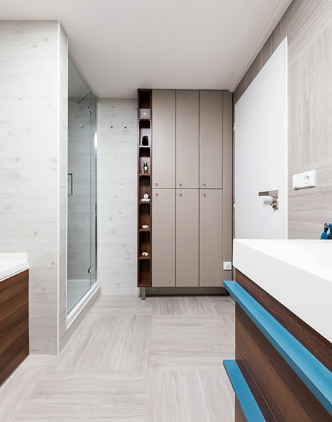 Kompletní řešení interiéru koupelny studia ZAKI Design