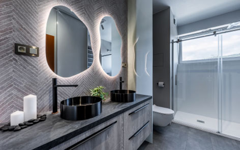 Designový interiér koupelny