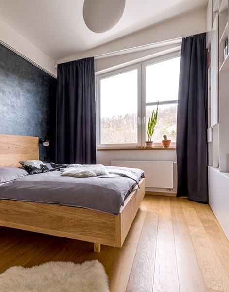 Kompletní řešení interieru ložnice studia ZAKI Design