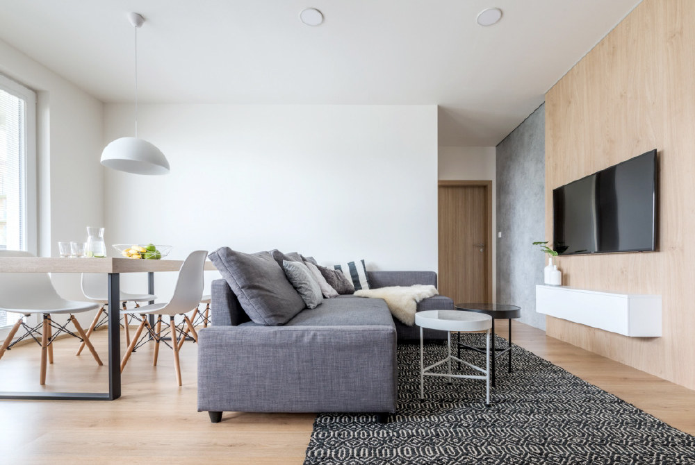 realizace interiéru obývák a kjídelna ZAKI Design
